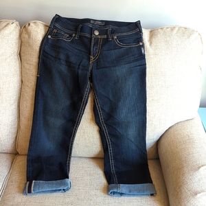 Women's Silver Suki Capri Jeans. Size W29